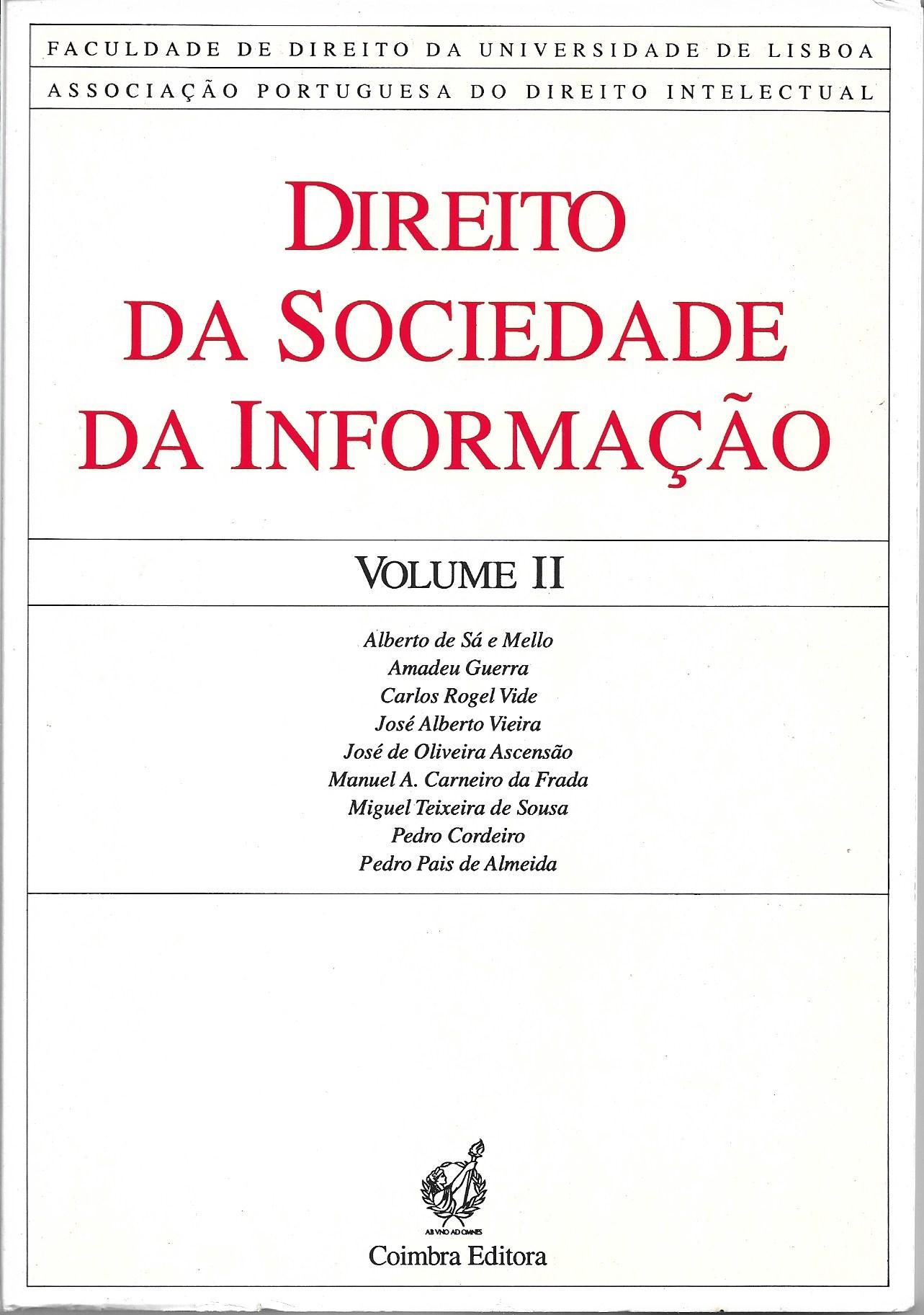 Direito da Sociedade da Informação - VOLUME II