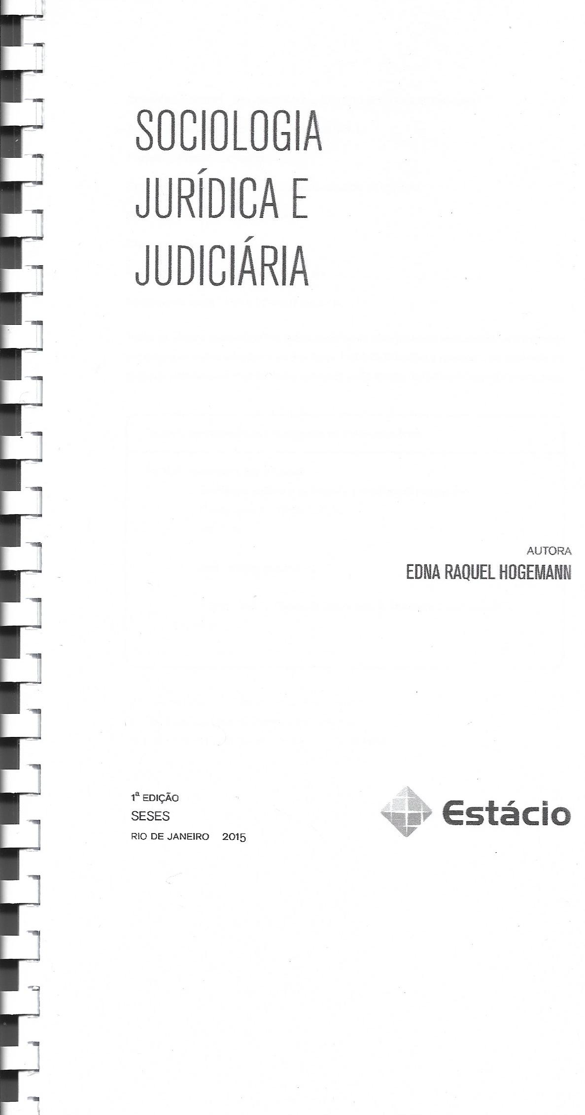   Sociologia Jurídica e Judiciária 
